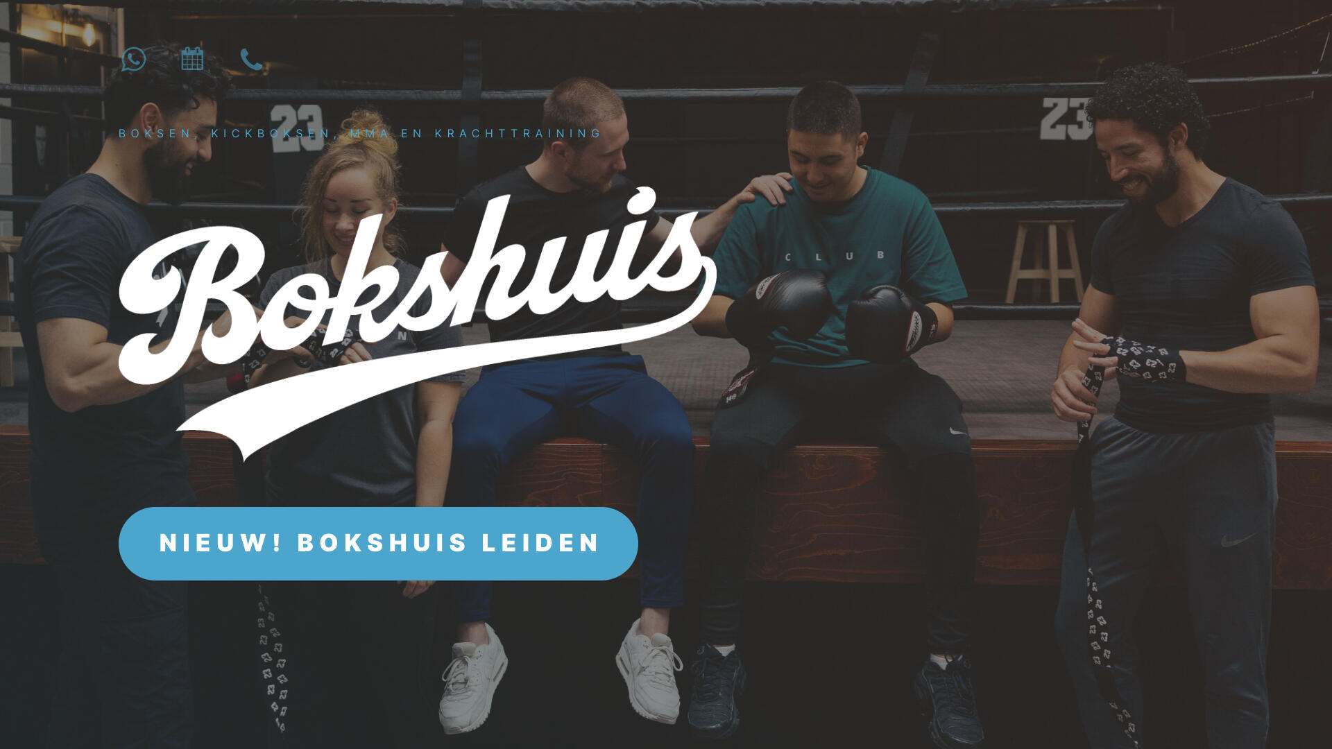 Bokshuis Homepage van de nieuwe website van Bokshuis