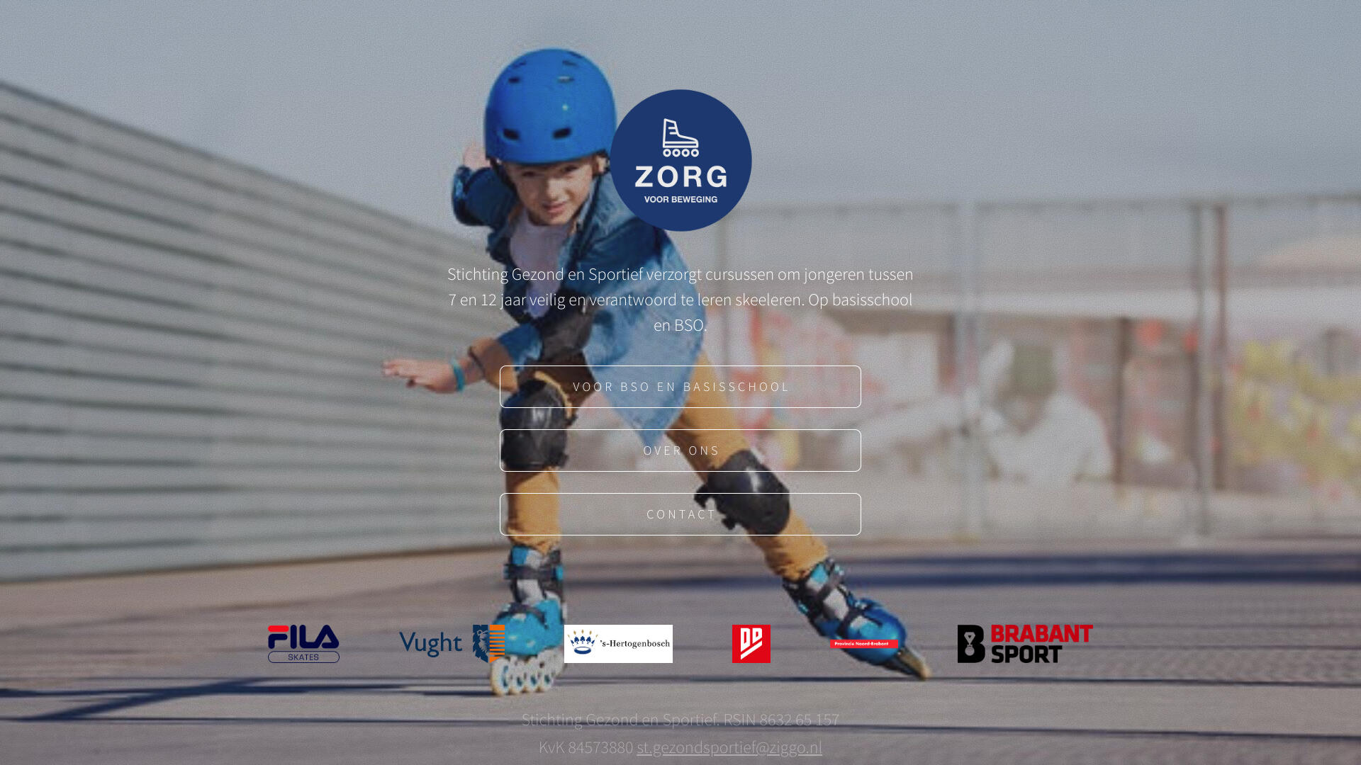 Homepage van de nieuwe freestyle website Zorg Voor Beweging